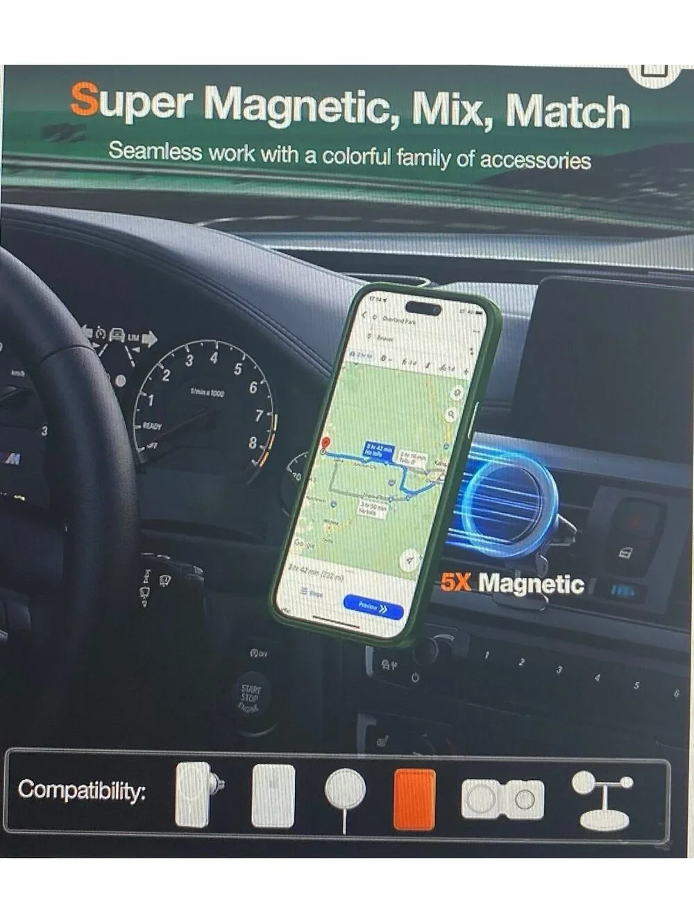 Torras Upro 360 degree Rotatable Magnetic Ring Case for iPhone 15 Pro Max Green